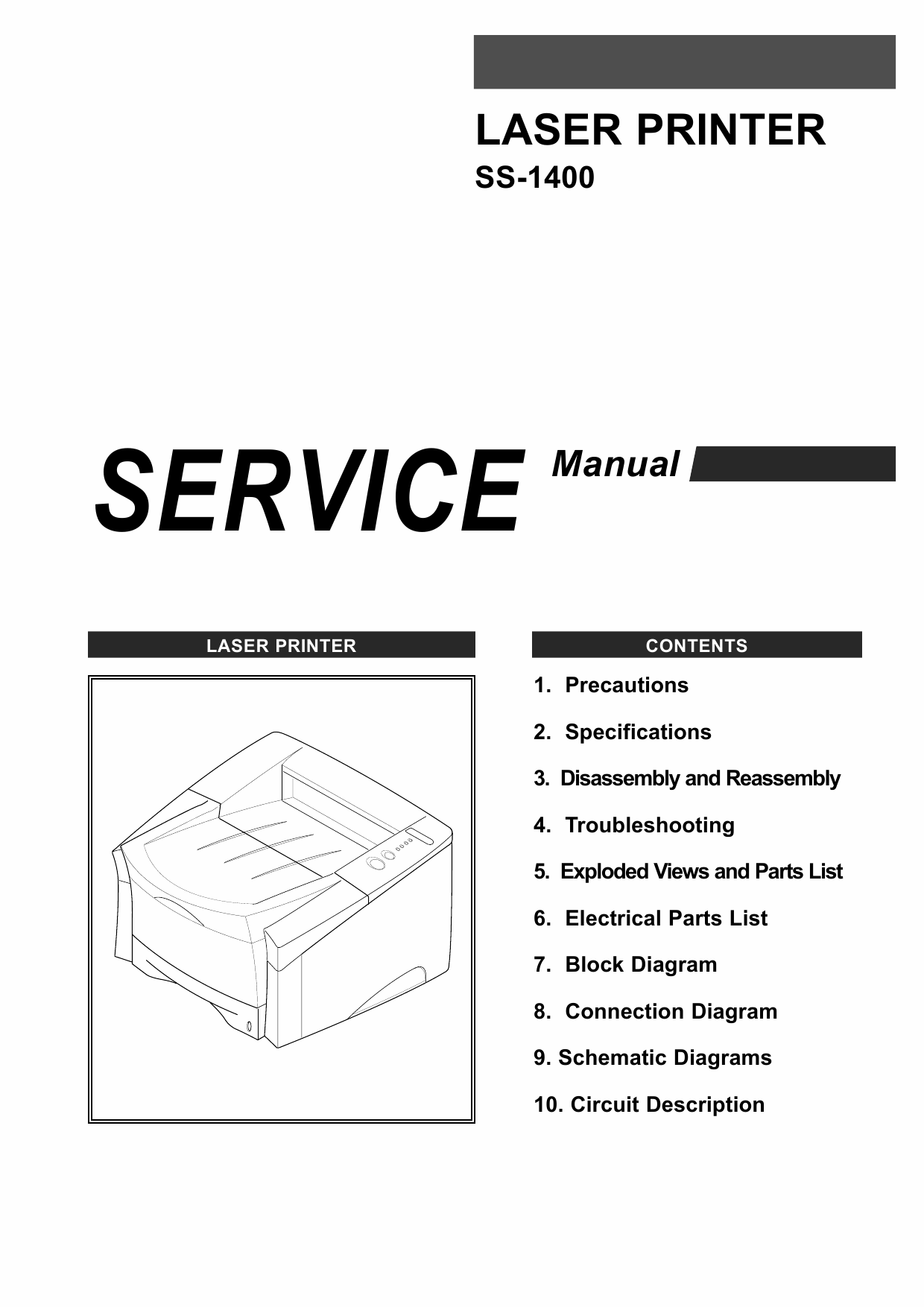 Samsung Laser-Printer SS-1400 Parts and Service Manual-1